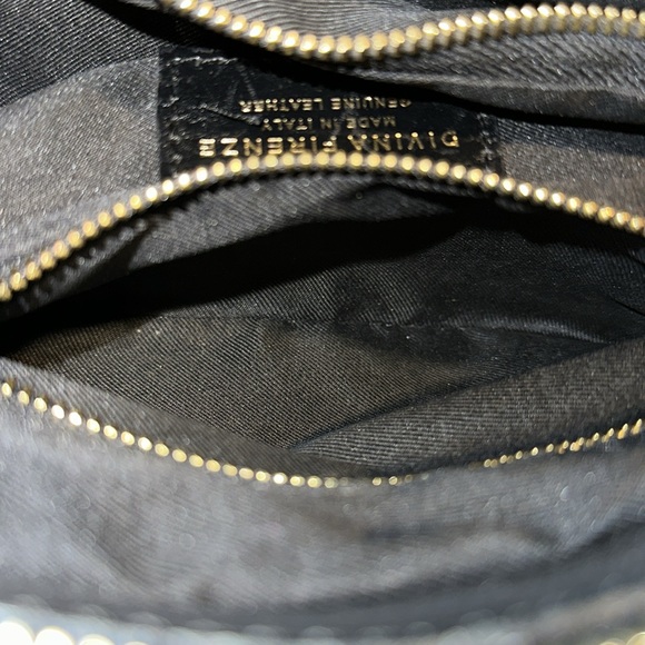 Divina Firenze Black Leather Satchel Bag EUC - Picture 14 of 17